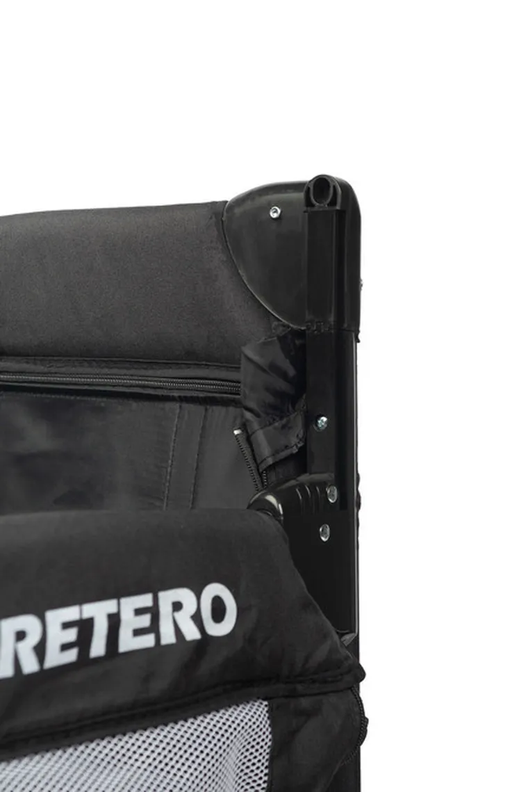 Caretero, Esti, łóżeczko turystyczne z opuszczanym bokiem, Black