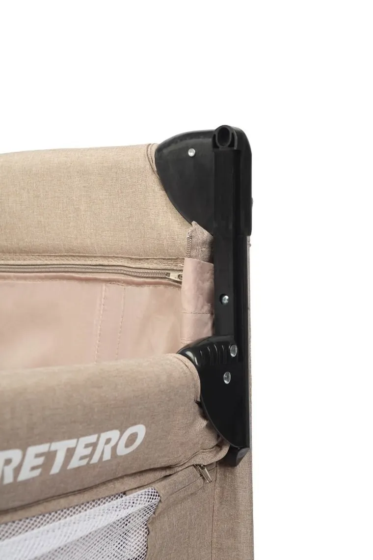 Caretero, Esti, łóżeczko turystyczne z opuszczanym bokiem, Brown