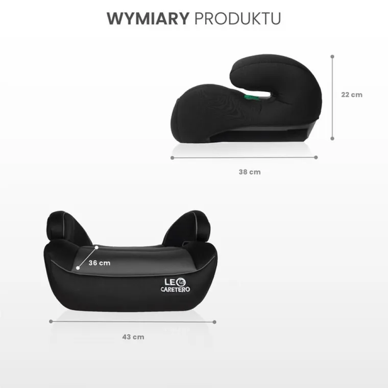 Caretero, Leo I-Size, podstawka samochodowa, Deep Brown, 125-150 cm