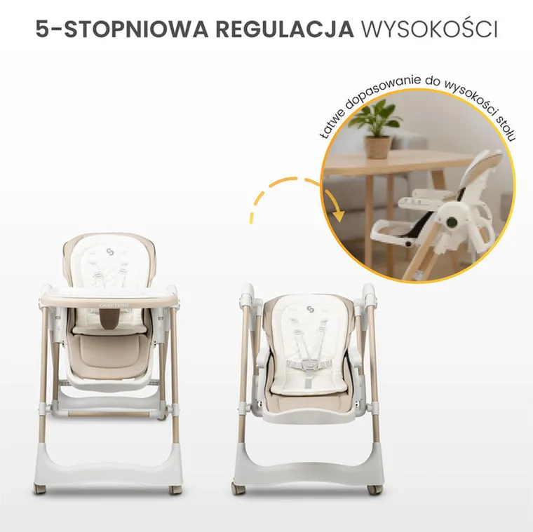 Caretero, Nesto, krzesełko do karmienia, beige