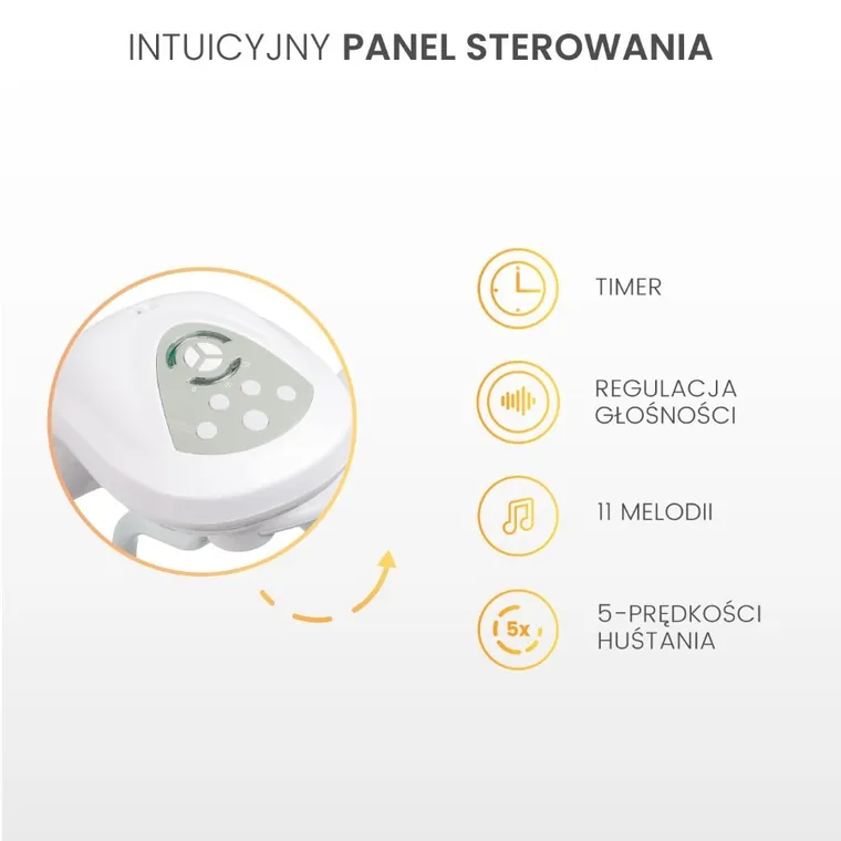 Caretero, Raffi, huśtawka elektryczna, light grey