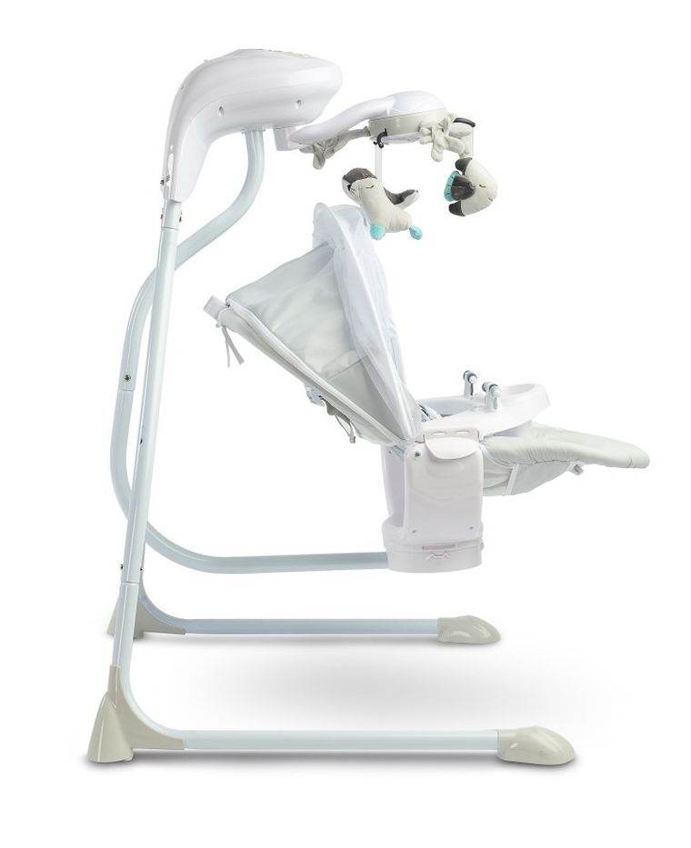 Caretero, Raffi, huśtawka, krzesełko, leżaczek, 3w1, Grey