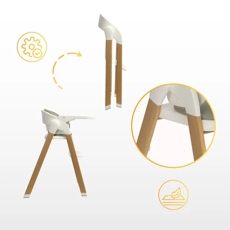 Caretero, Triplo, krzesełko do karmienia, 3w1, grey