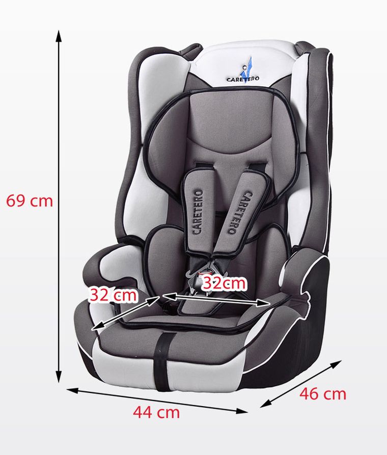 Caretero, Vivo, fotelik samochodowy, 9-36 kg, Black