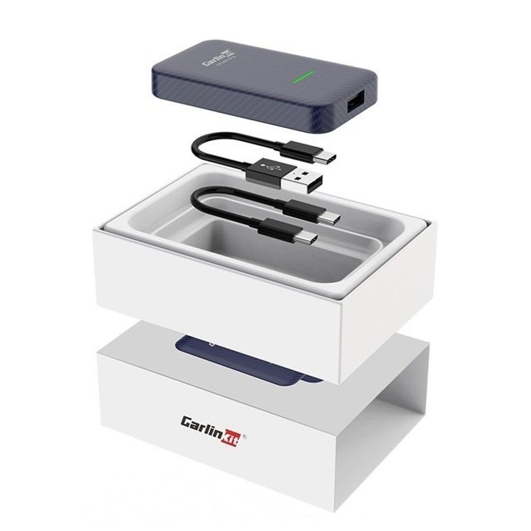 Carlinkit, adapter, 4.0, bezprzewodowy, moduł Android Auto & Apple CarPlay, niebieski