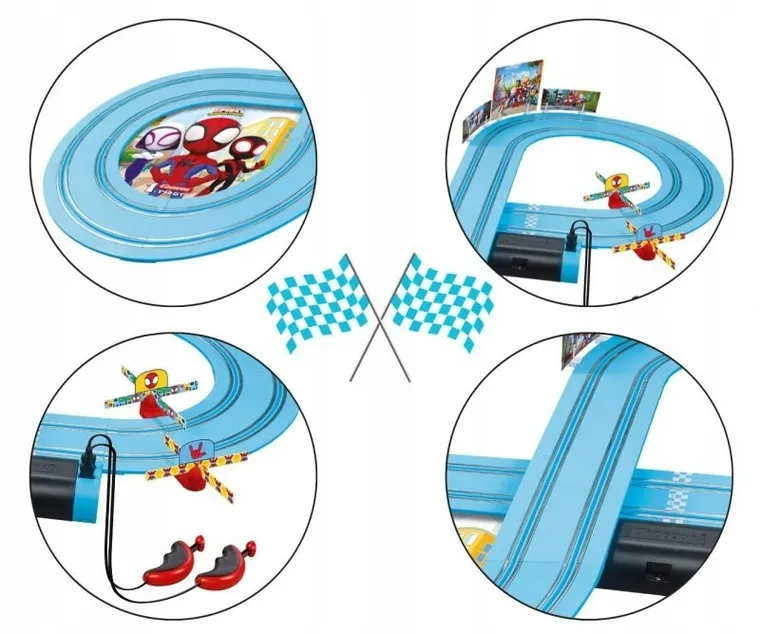 Carrera First, Spidey i super-kumple, tor wyścigowy z autami, 2,4m