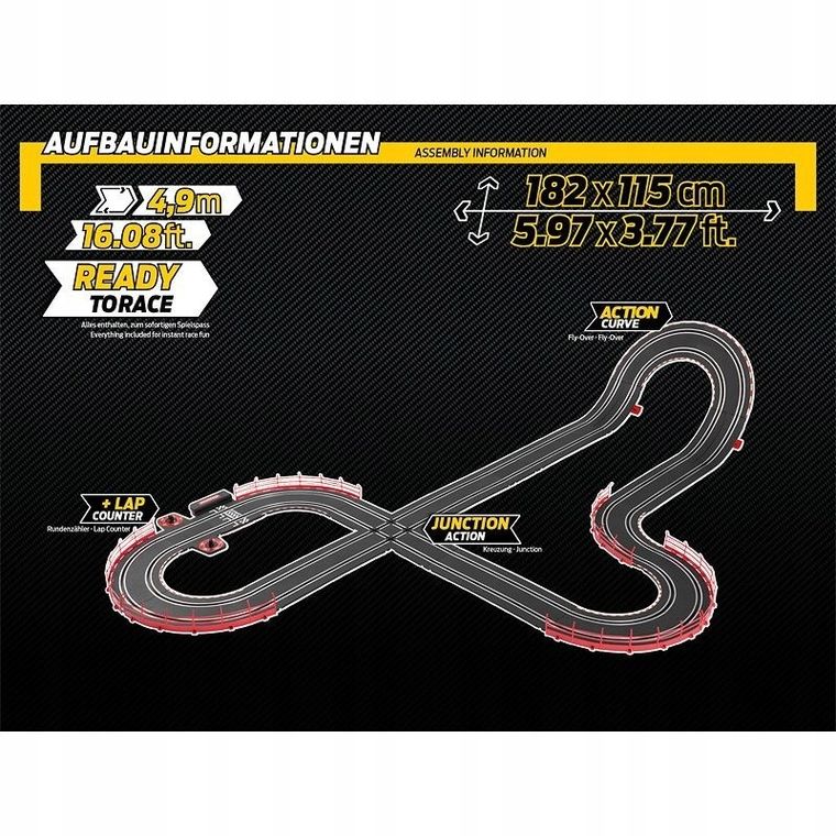 Carrera Go, Nascar, tor wyścigowy z pojazdami, 4,9m