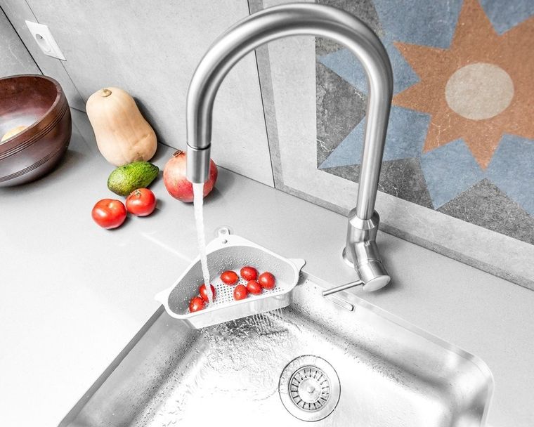 Cedzak i ociekacz narożny, biały