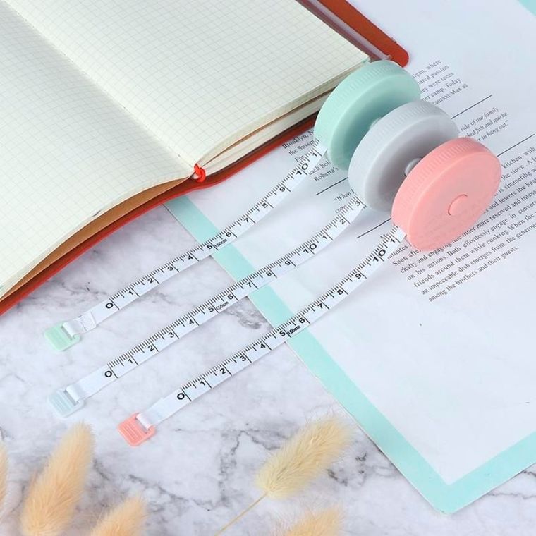 Centymetr, miarka, miara krawiecka, błękitna