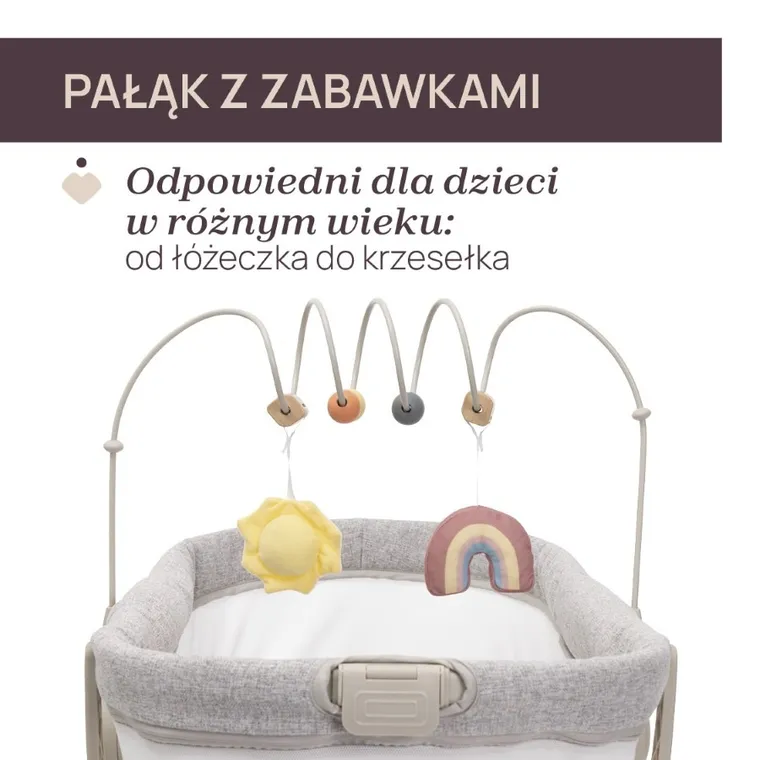 Chicco, Baby Hug Armonia, 4w1: łóżeczko, leżaczek i krzesełko do karmienia, scandinavian