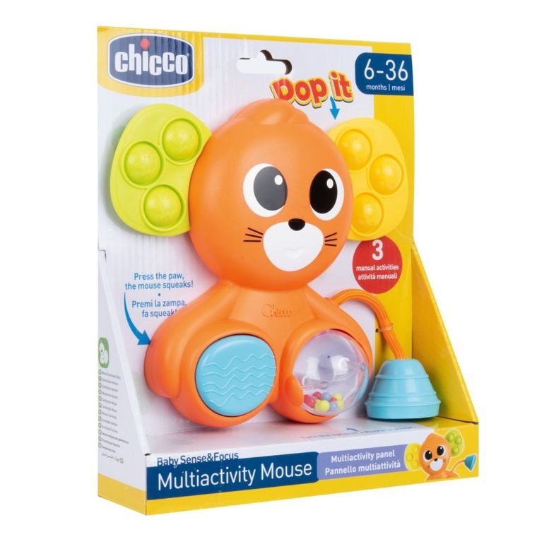 Chicco, Baby Sense & Focus, Pop it, myszka