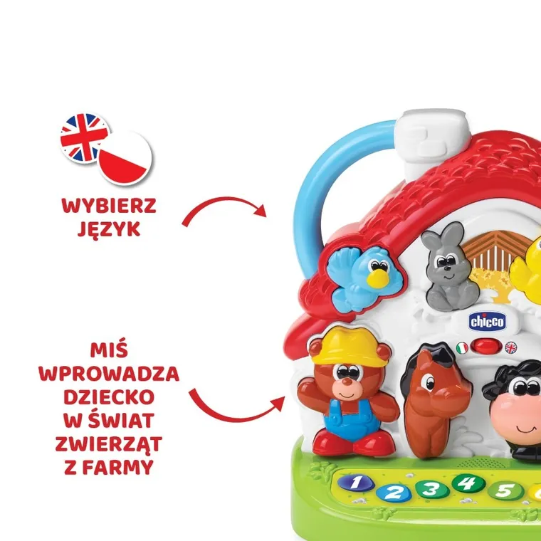Chicco, Bilingual ABC, Mówiąca farma, zabawka edukacyjna, dwujęzyczna