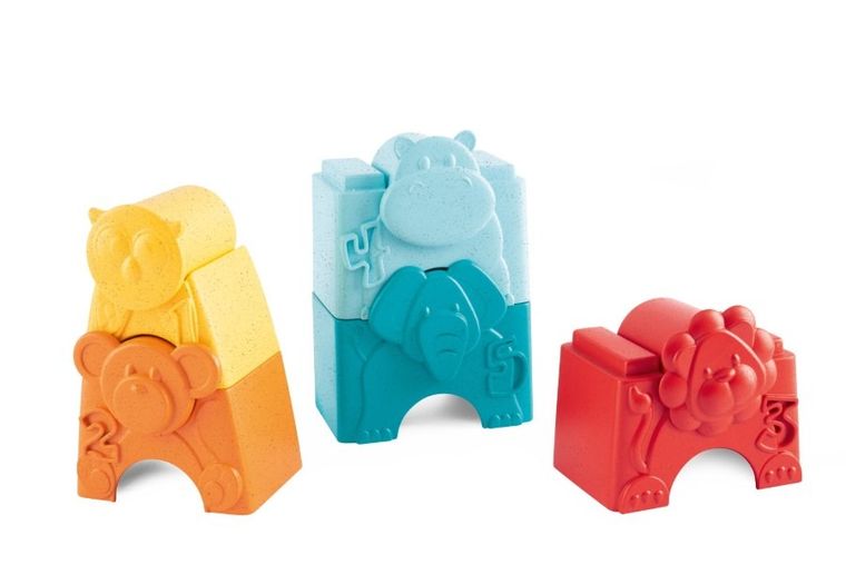 Chicco, ECO+, Układanka i wieża 2w1, zwierzątka