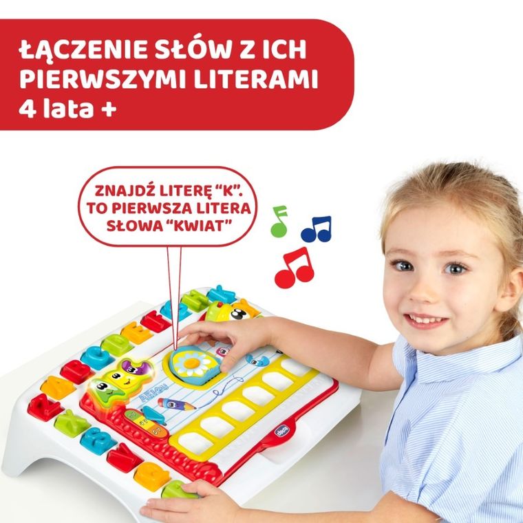 Chicco, Edu4you, Pierwszy Stolik Przedszkolaka, zabawka edukacyjna