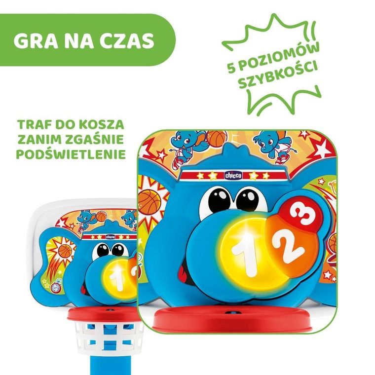 Chicco, Fit&Fun, Koszykówka 123, zabawka interaktywna