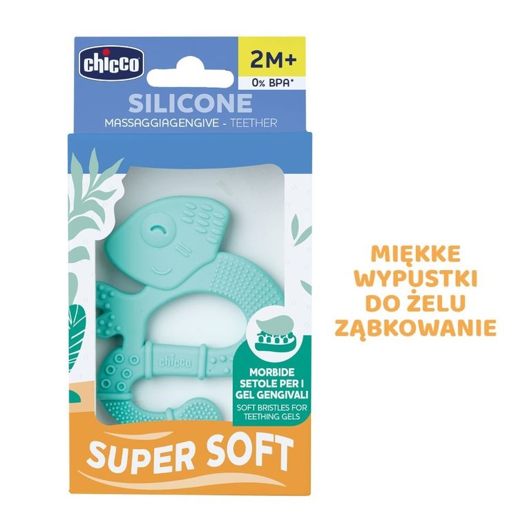 Chicco, Jaszczurka, gryzak miękki, zielona