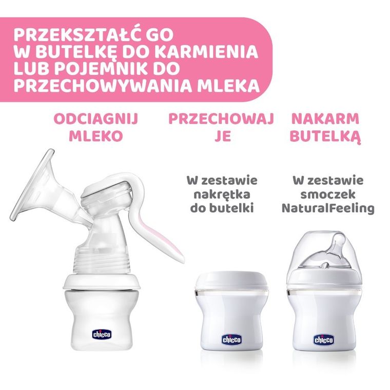 Chicco, laktator manualny NF + wkładki laktacyjne, 60 szt.