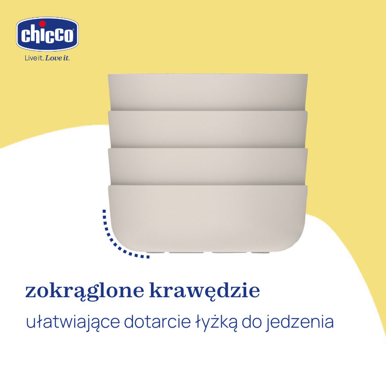 Chicco, miseczka z pokrywką, niebieska, 6m+