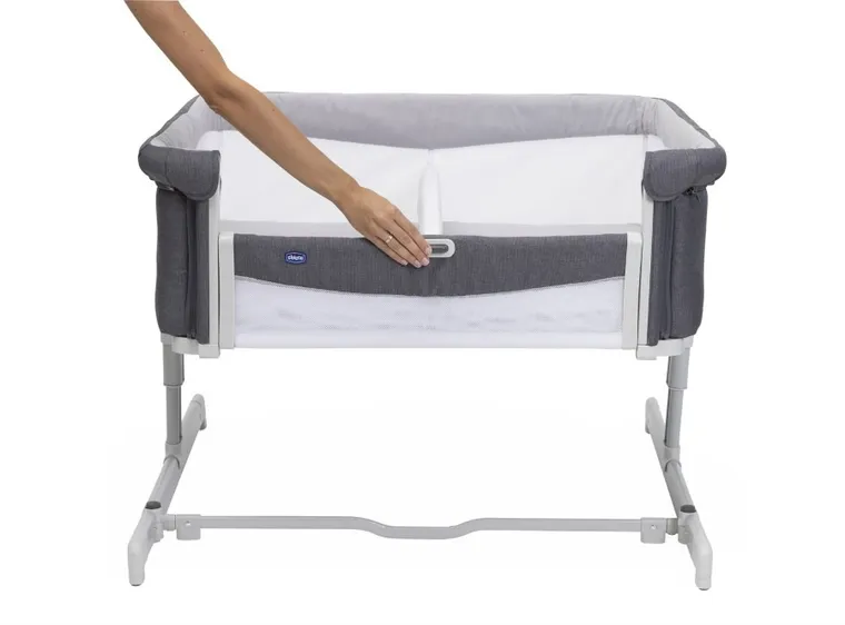 Chicco, Next2Me Twins, łóżeczko dostawne dla bliźniąt, magnet grey