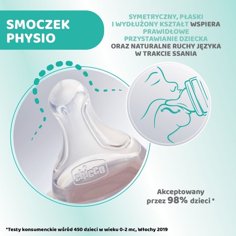 Chicco, Perfect5, butelka antykolkowa, pink, 4m+, 300 ml