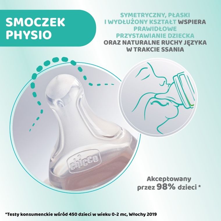 Chicco, Perfect5, butelka antykolkowa, yellow, 4m+, 300 ml