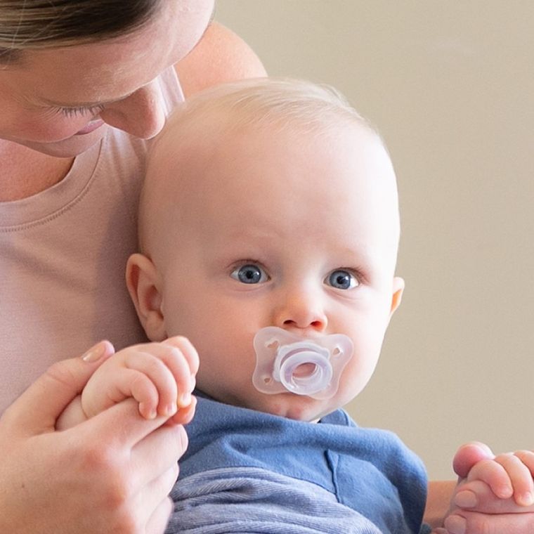 Chicco, PhysioForma Mini Soft, smoczek uspokajający, silikonowy, niebieski, 0-2m, 2 szt.