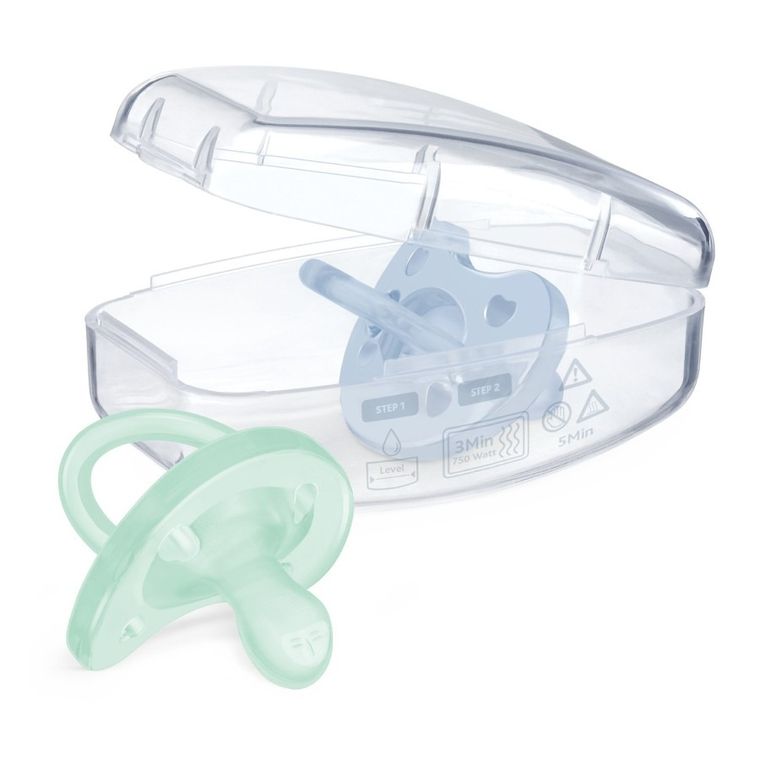 Chicco, PhysioForma Soft, smoczek uspokajający, silikonowy, niebieski, 2-6m, 2 szt.