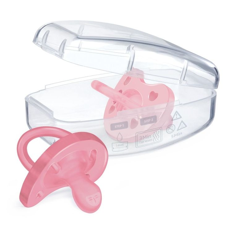 Chicco, PhysioForma Soft, smoczek uspokajający, silikonowy, różowy, 6-16m, 2 szt.