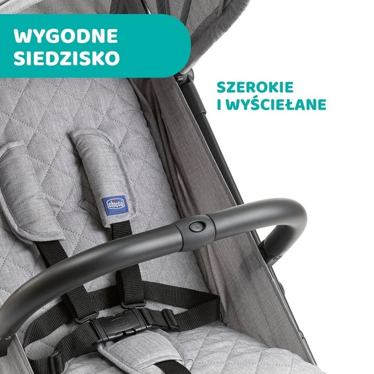 Chicco, Trolley Me, wózek spacerowy, Light Grey