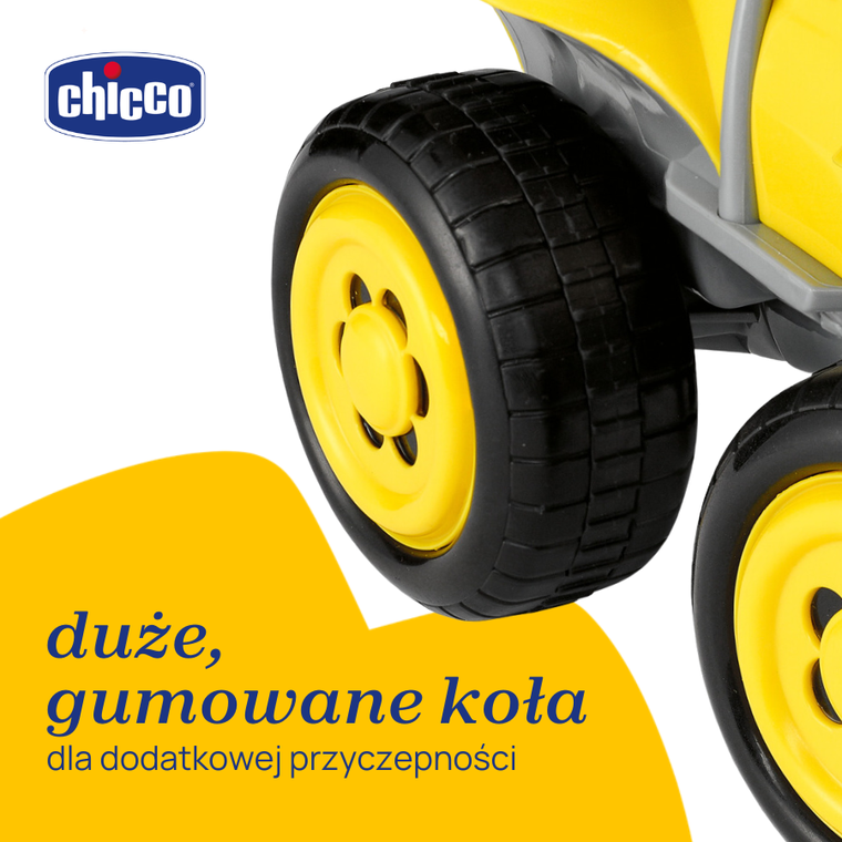 Chicco, Turbo Team, Billy BigWheels, pojazd zdalnie sterowany, żółty