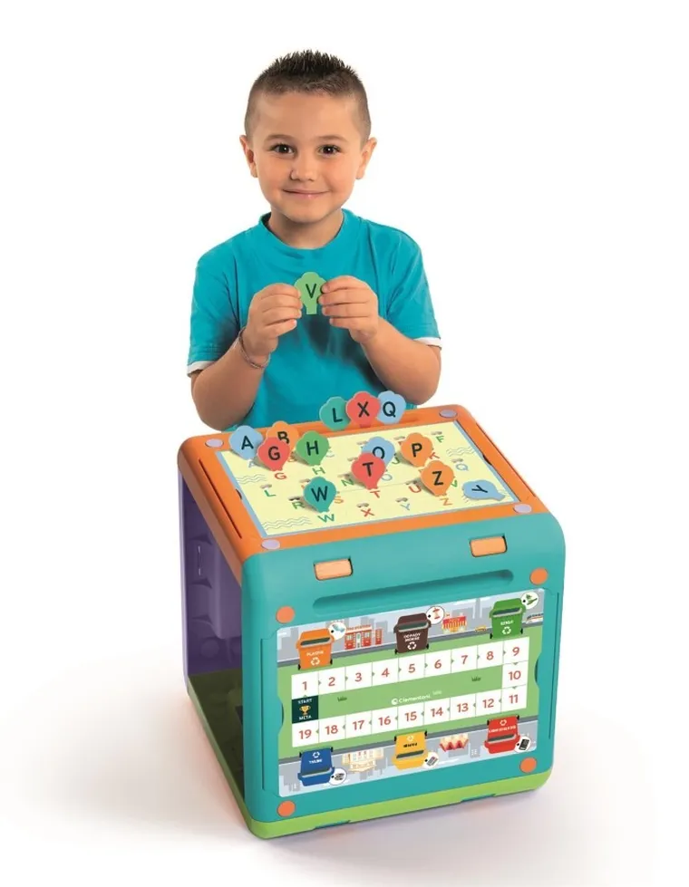 Clementoni, Uczę się bawiąc, Edukacyjny sześcian, zestaw gier edukacyjnych