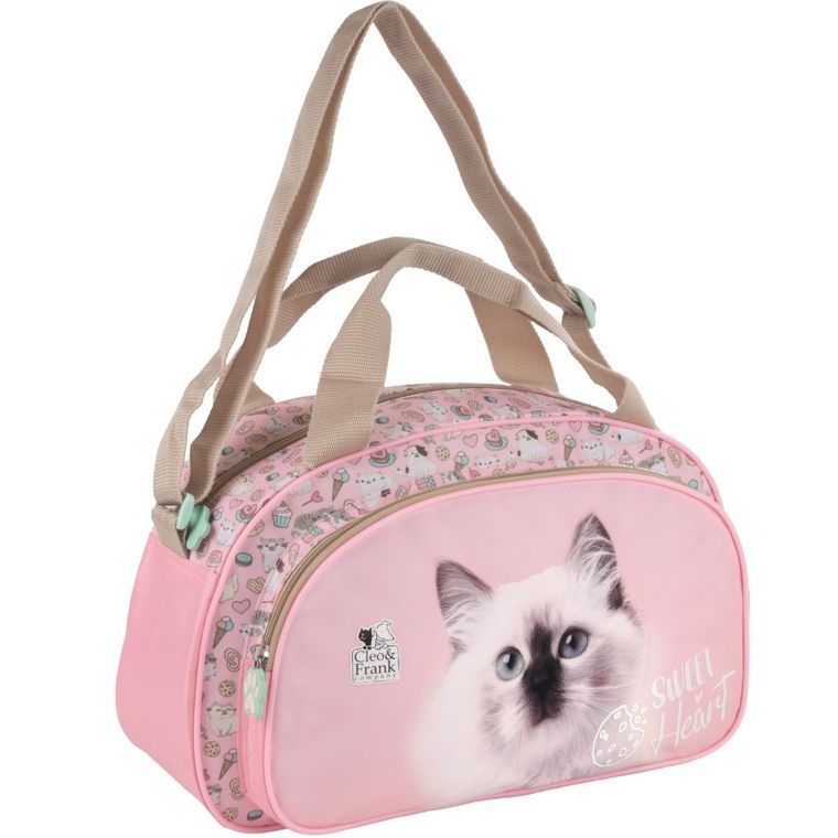 Cleo i Frank, torba podróżna, Kot, 39-24-12 cm