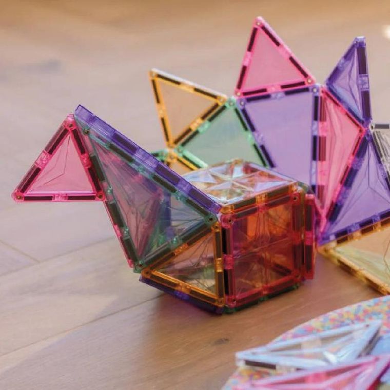 Cleverclixx, Geo Pack Pastel, klocki magnetyczne, 45 elementów