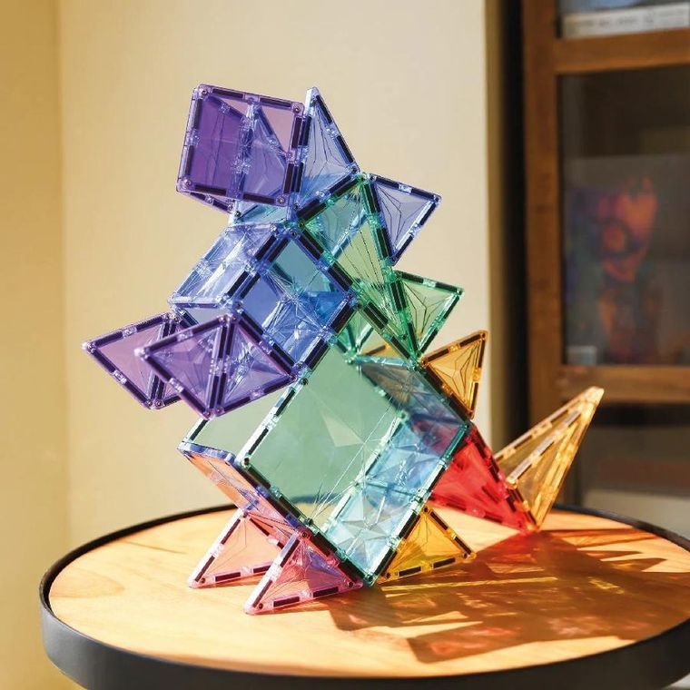 Cleverclixx, Large Creative Pack Pastel, klocki magnetyczne, 125 elementów