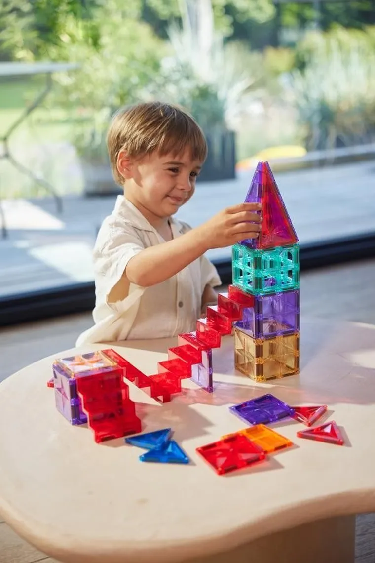 Cleverclixx, Stairs Set Intense, klocki magnetyczne ze schodami, 34 elementy