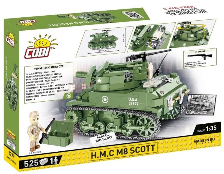 Cobi, Historical Collection, WWII H.M.C. M8 SCOTT, 525 elementów