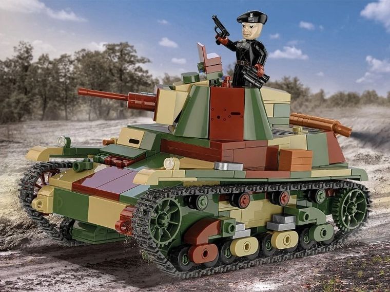Cobi, Historical Collection, WWII, Light tank 7TP, klocki, 1:28, 669 elementów