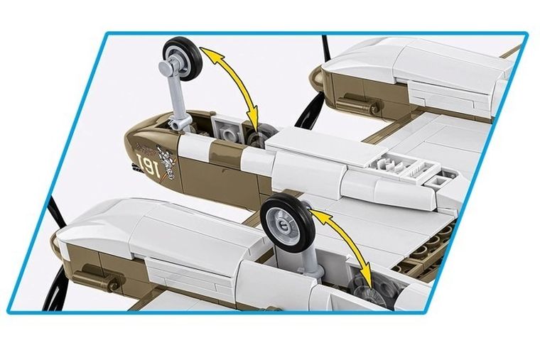 Cobi, Historical Collection WWII, Lockheed(R) P-38H Lightning, klocki, 652 elementy