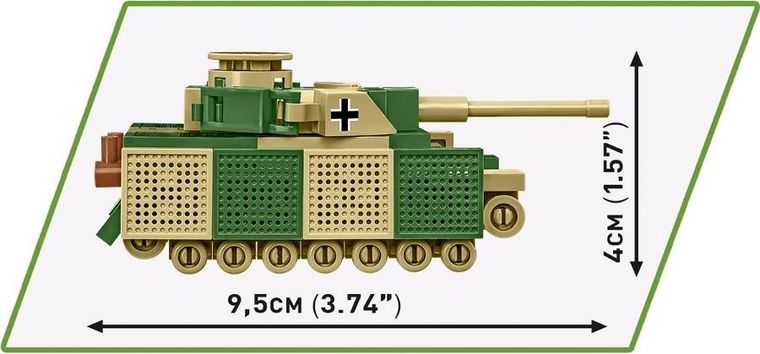 Cobi, Historical Collection WWII, Panzer IV Ausf. J, klocki, 1:72, 128 elementów
