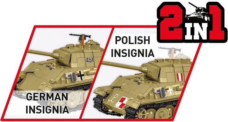 Cobi, Historical Collection WWII, Panzer V PANTHER Ausf. G, klocki, 1133 elementy