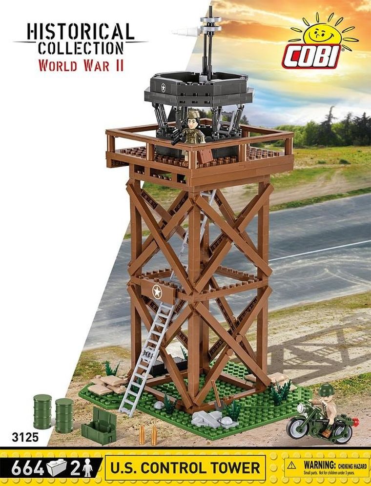 Cobi, Historical Collection WWII, U.S. Control Tower, klocki, 664 elementów