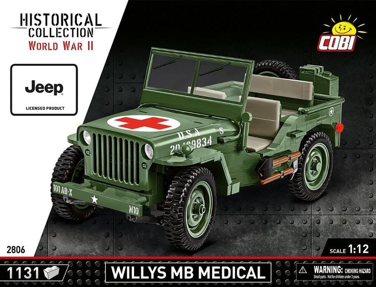 Cobi, Historical Collection WWII, Willys MB (Medical), klocki, 1131 elementów