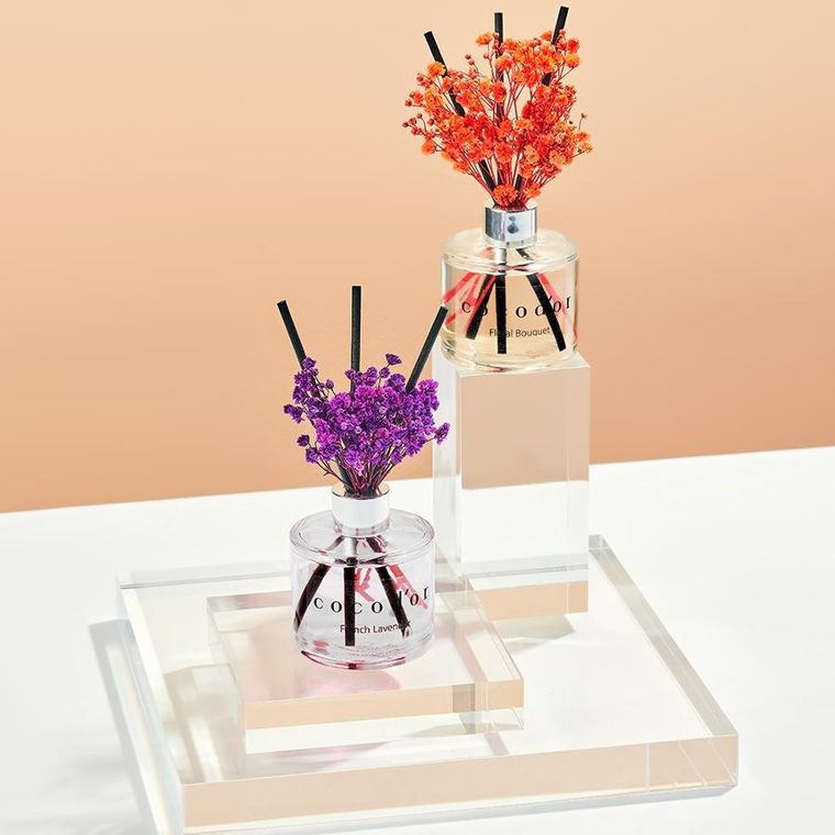 Cocodor, dyfuzor zapachowy z patyczkami i prawdziwymi kwiatami, Pure Cotton, 200 ml