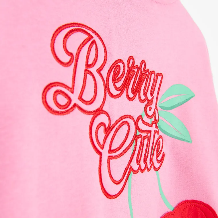 Cool Club, Bluza bejsbolówka dziewczęca, rozpinana, ocieplana, różowa