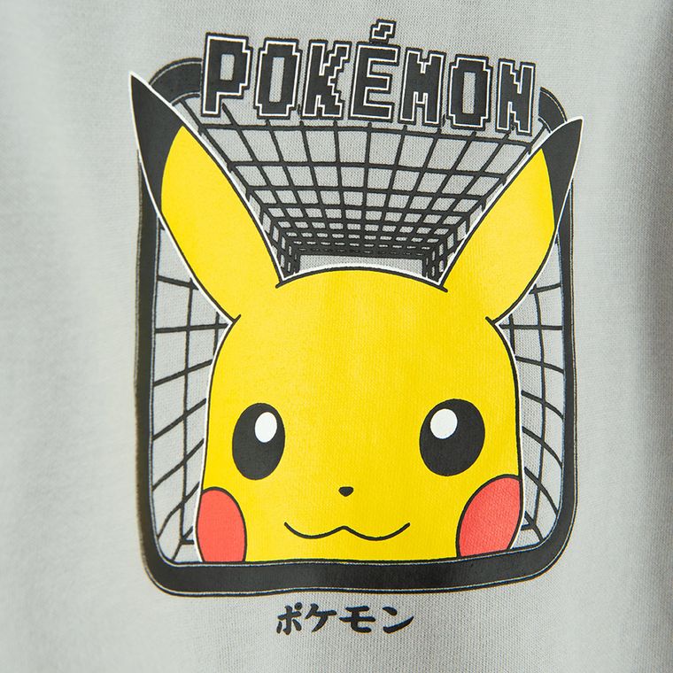 Cool Club, Bluza chłopięca z kapturem, rozpinana, szara, Pokemon