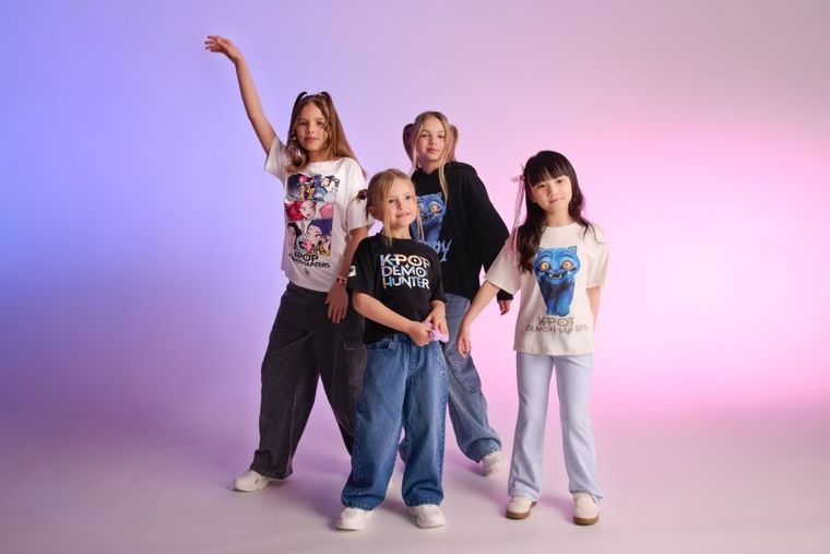 Cool Club, Bluza dziewczęca z kapturem, ocieplana, czarna, K-Pop Demon Hunters