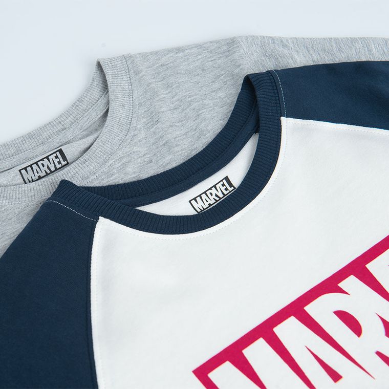 Cool Club, Bluzka chłopięca z długim rękawem, mix, Marvel Super Heroes, zestaw, 2 szt.