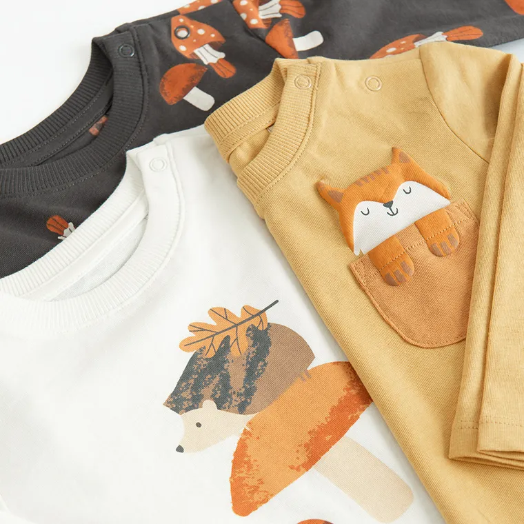 Cool Club, Bluzka chłopięca z długim rękawem, mix, zestaw, 3 szt.