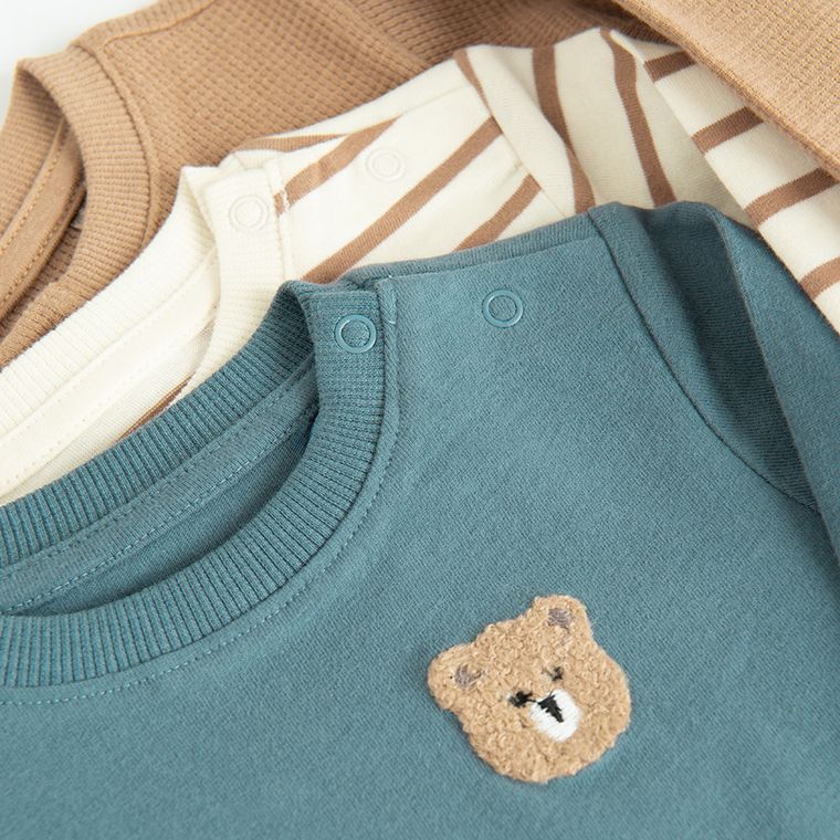 Cool Club, Bluzka chłopięca z długim rękawem, mix, zestaw, 3 szt.