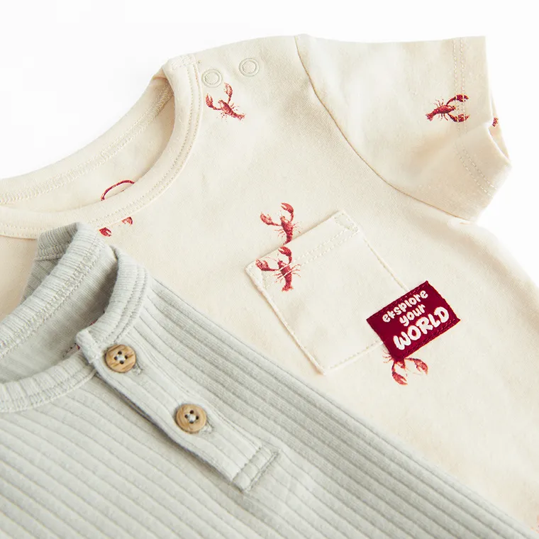 Cool Club, Body chłopięce z krótkim rękawem, mix, zestaw, 2 szt.